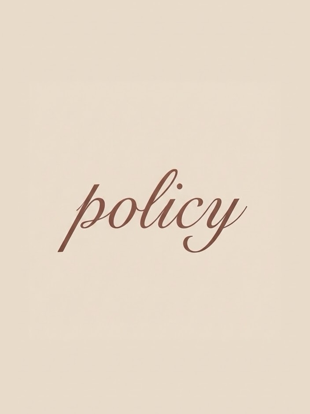 Neutral Beige ‘policy’ Graphic Print